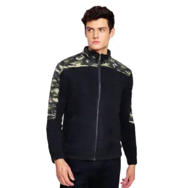 Men's Classic Black Slim-Fit Jacket